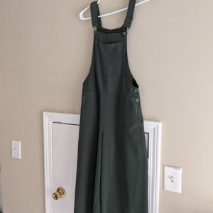 Wide Leg Olive Green Overalls